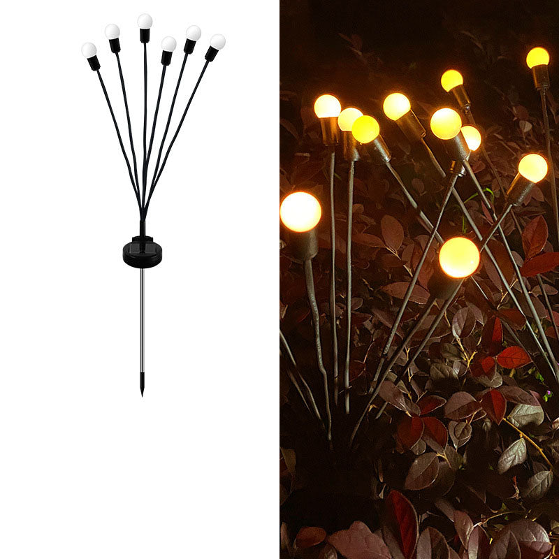 Cross-Border Solar Firefly Lamp Led Ground Plug Atmosphere Outdoor Camping Style Christmas Waterproof Flower Courtyard Night Decoration