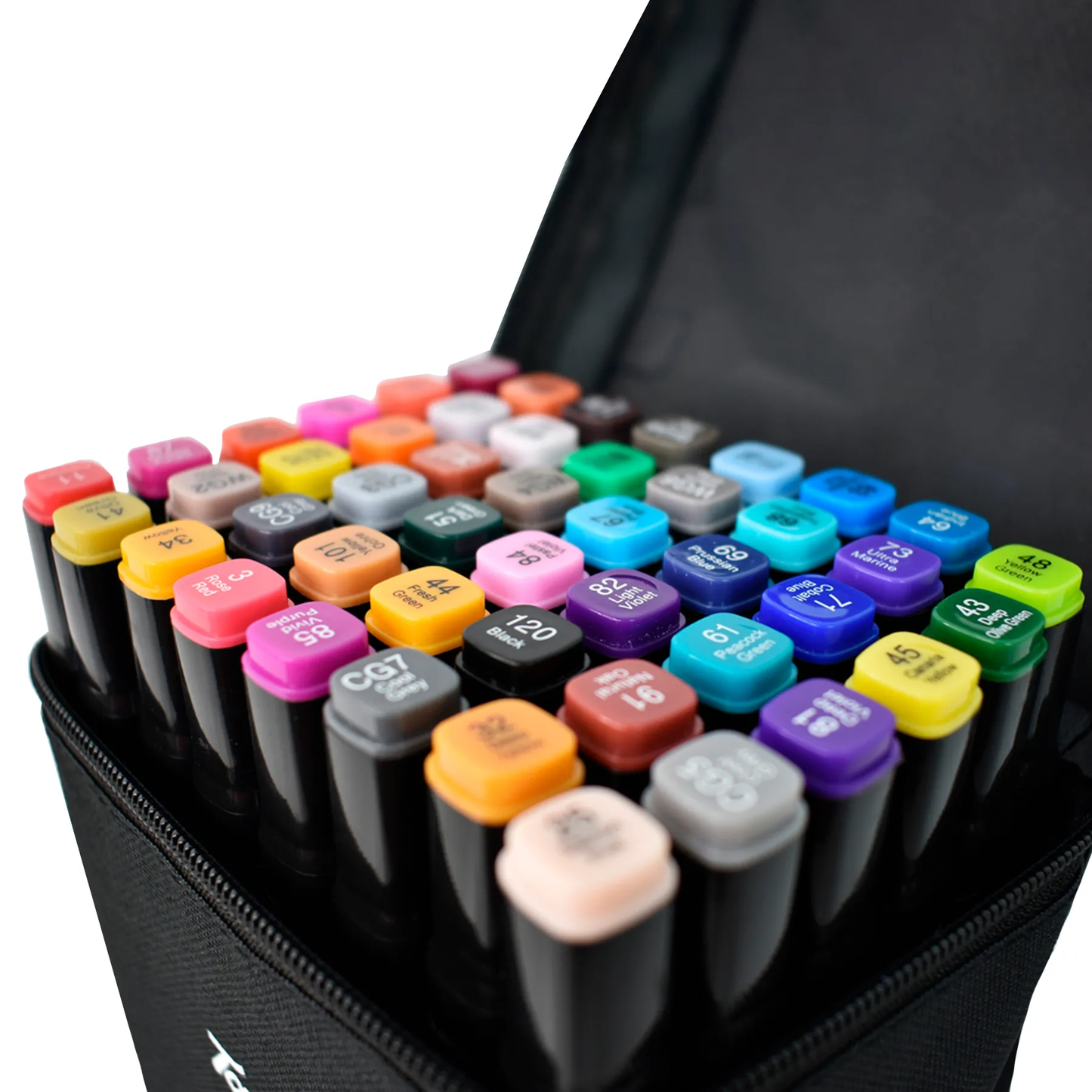 SET DE 48 MARCADORES VIRALES DOBLE PUNTA + ESTUCHE + ENVIO GRATIS