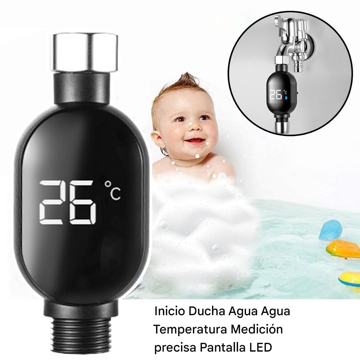 Termómetro para grifo con display de temperatura OFERTA 3x1