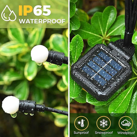 Cross-Border Solar Firefly Lamp Led Ground Plug Atmosphere Outdoor Camping Style Christmas Waterproof Flower Courtyard Night Decoration