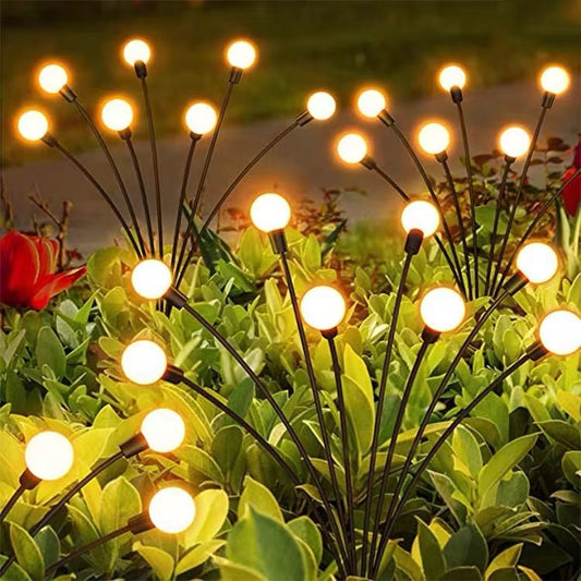 Cross-Border Solar Firefly Lamp Led Ground Plug Atmosphere Outdoor Camping Style Christmas Waterproof Flower Courtyard Night Decoration