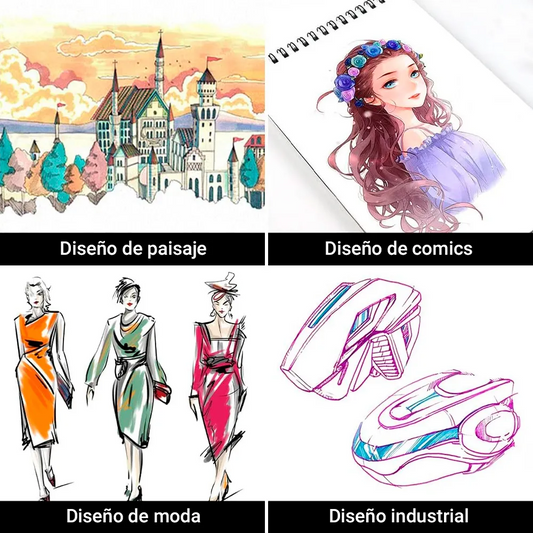 SET DE 24 MARCADORES VIRALES DOBLE PUNTA + ESTUCHE + ENVIO GRATIS